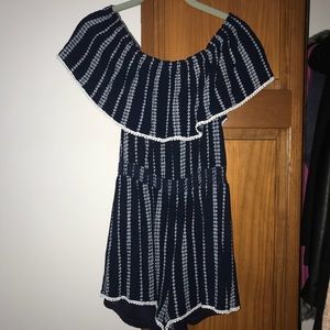 Navy Lulus romper